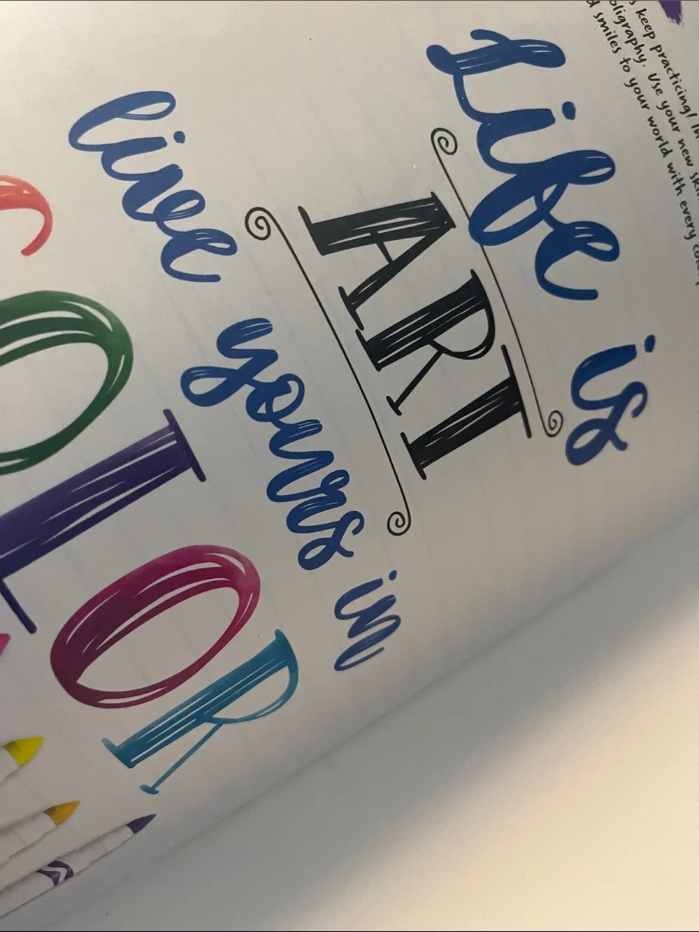 Crayola branded calligraphy